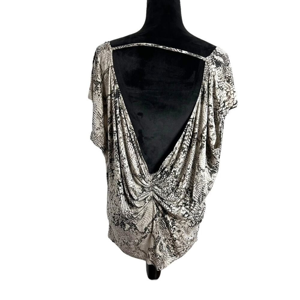 Iron Brand NEW Snake Print Top with Open Back Oversized SZXS NWT